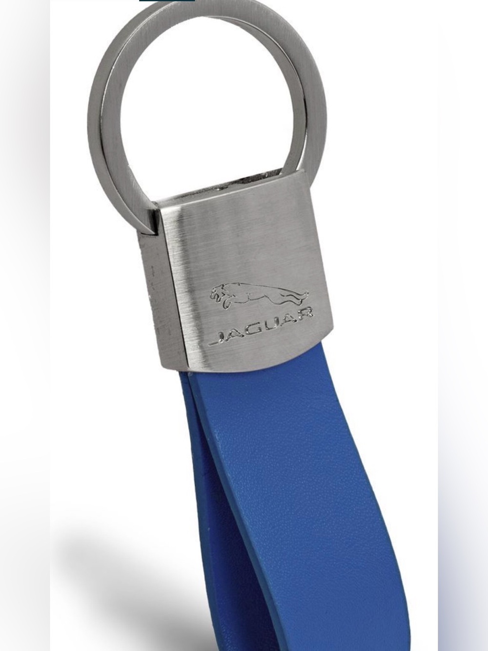 Jaguar Men's Blue Leather Loop Keyring